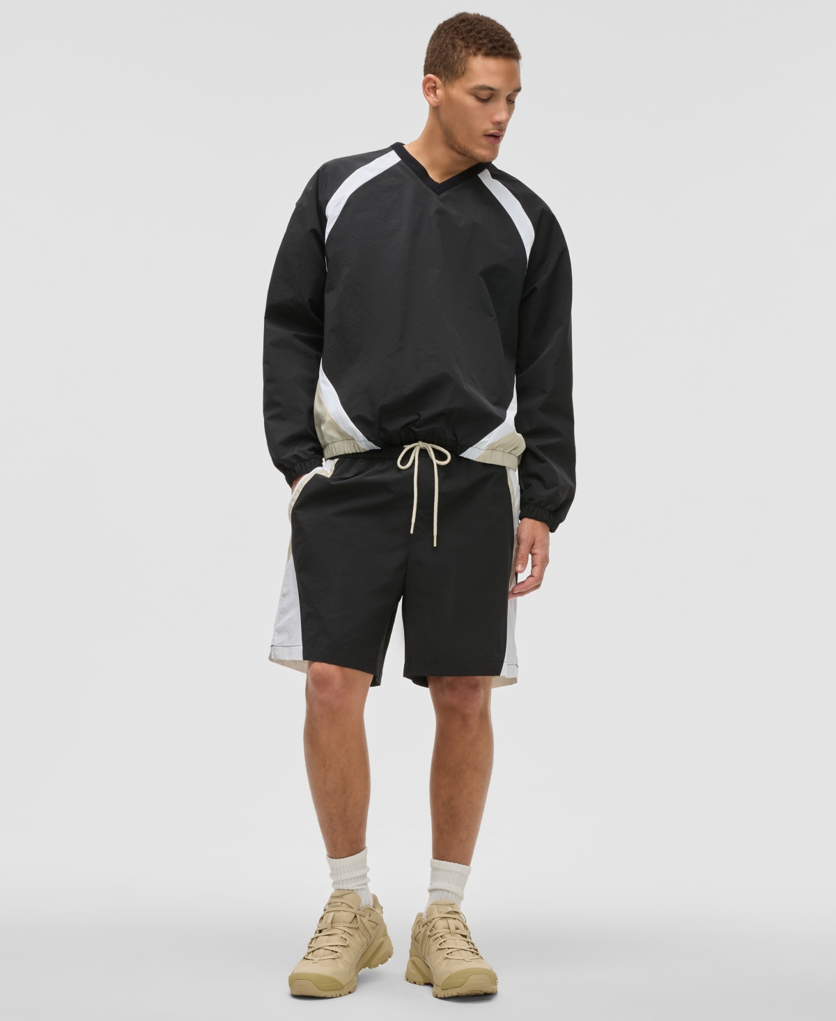 Mode Of One Men's Pieced Track Shorts, Exclusively At Macy's In Deep Black