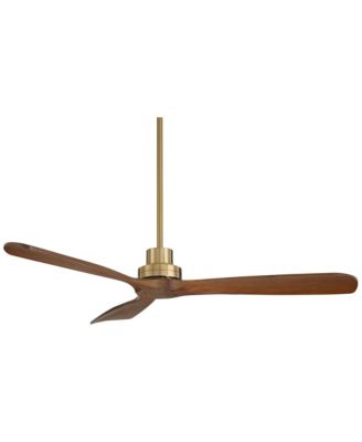 52" Delta Modern Indoor Ceiling Fan 3 Blade Remote Control Soft Brass Finish Walnut Finish Blades Bedroom DC Motor
