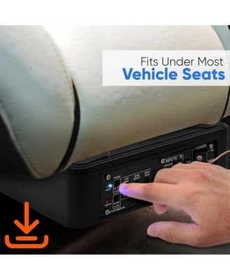 8” 600W Slim Active Car Subwoofer, Low-Profile, Under-Seat Installation