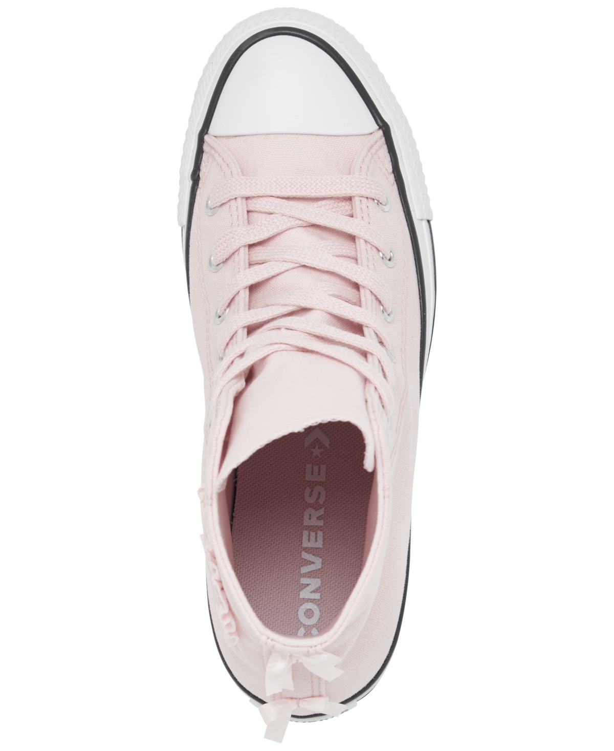 CONVERSE BIG GIRLS CHUCK TAYLOR ALL STAR RUFFLES AND BOWS CASUAL SNEAKERS FROM FINISH LINE 