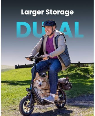 Electric Scooter with Seat for Adults, 550W Powerful Motor, 20-Mile Range, Speed up to 18.6MPH, Ample Storage for Pets & Cargo, Electrically-Powered Motor Scooters