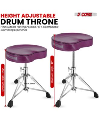 Drum Throne Padded Guitar Stool Saddle Drummer Seat for Adults & Kids