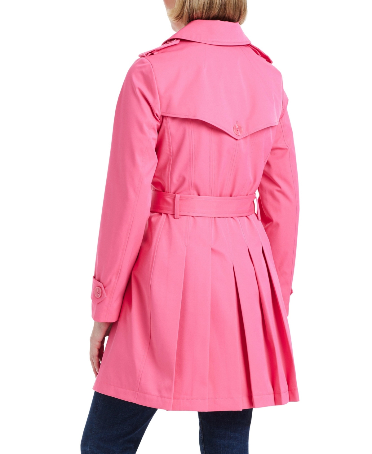 Kate Spade Women S Short Double-breasted Trench Coat In Watermelon Pink