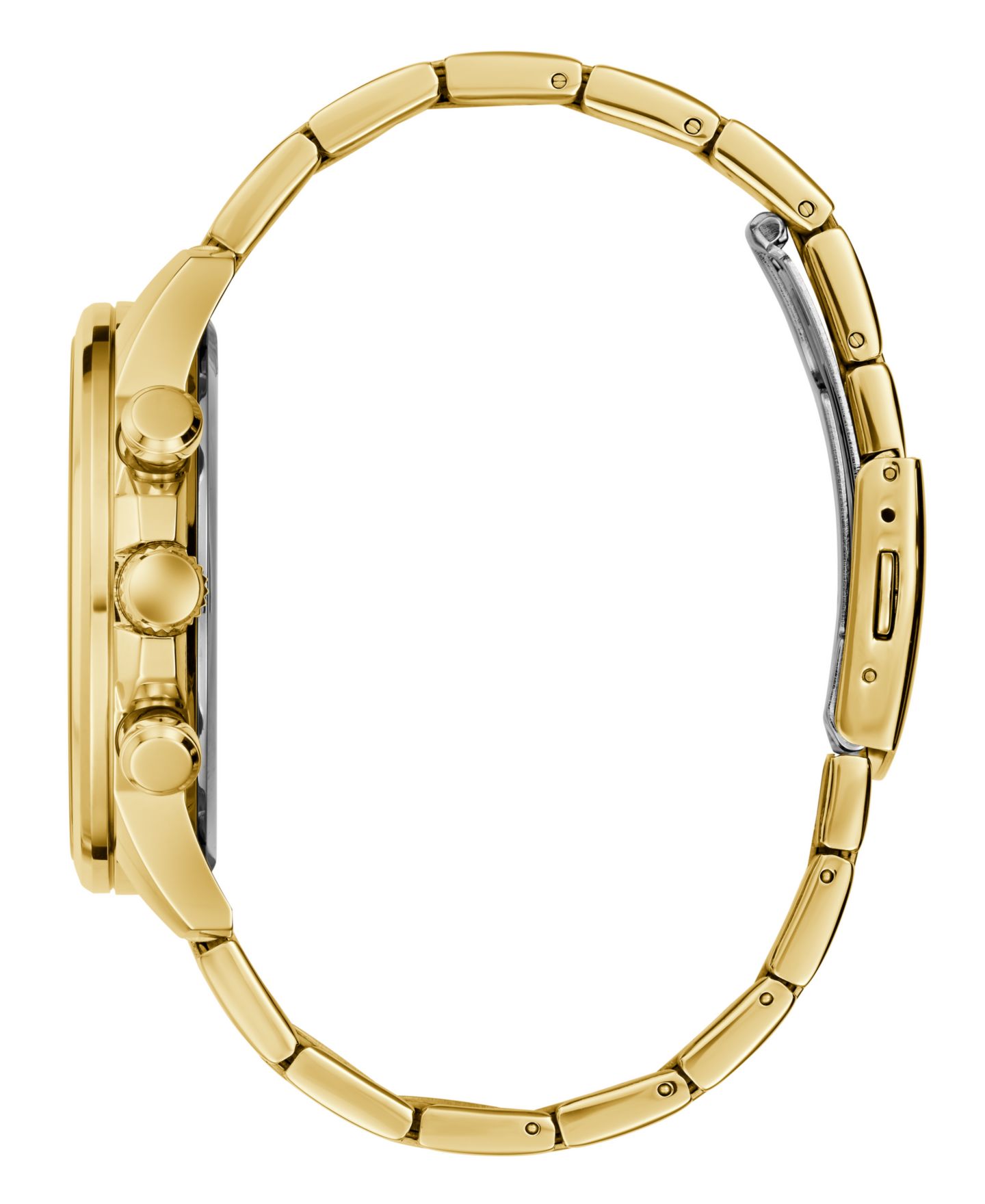 Многофункциональные наручные часы Guess из нержавеющей стали золотистого цвета, 44 мм — фото 2