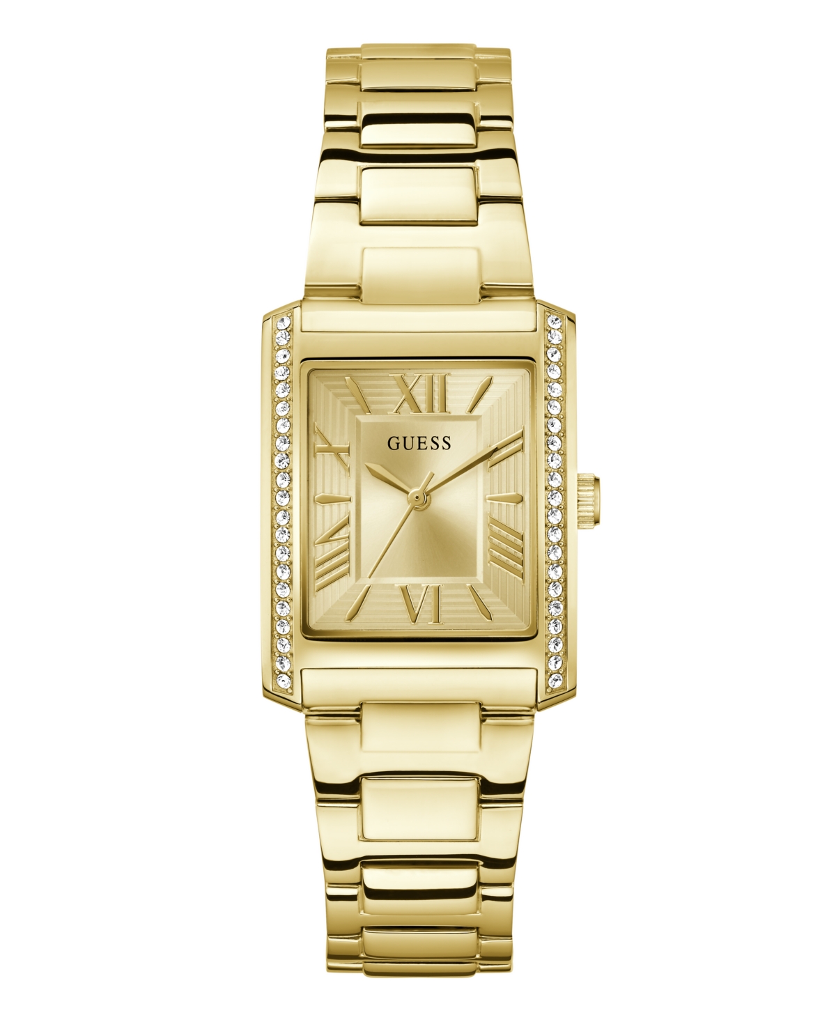 Guess Women's Analog Gold Tone Stainless Steel Watch, 27mm In Gold Tone