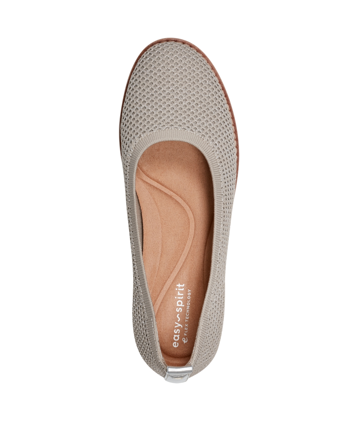 Shop Easy Spirit Women's Kellina Eflex Lightweight Slip-on Flats In Stone,silver