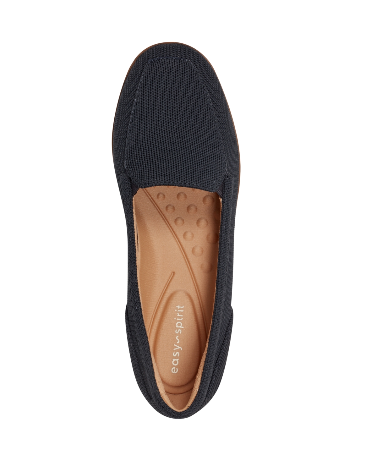 Shop Easy Spirit Women's Devitt Knit Slip-on Loafer Flats In Navy Knit
