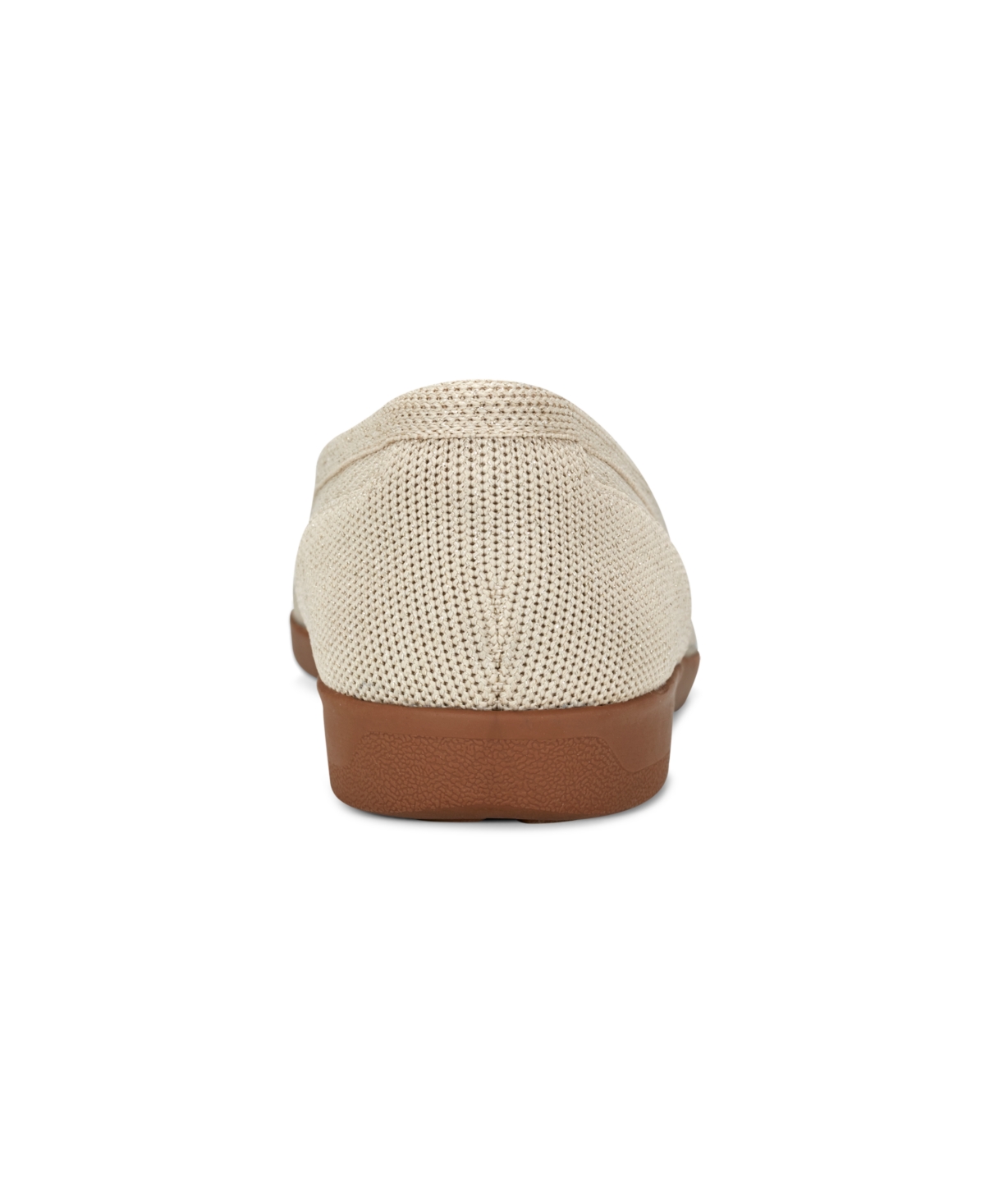 Easy Spirit Devitt Flat In Beige,gold Knit