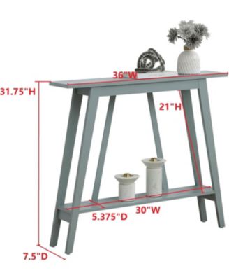 Conway Console Table Functional Narrow Wood Accent Entryway Table with Storage Shelf