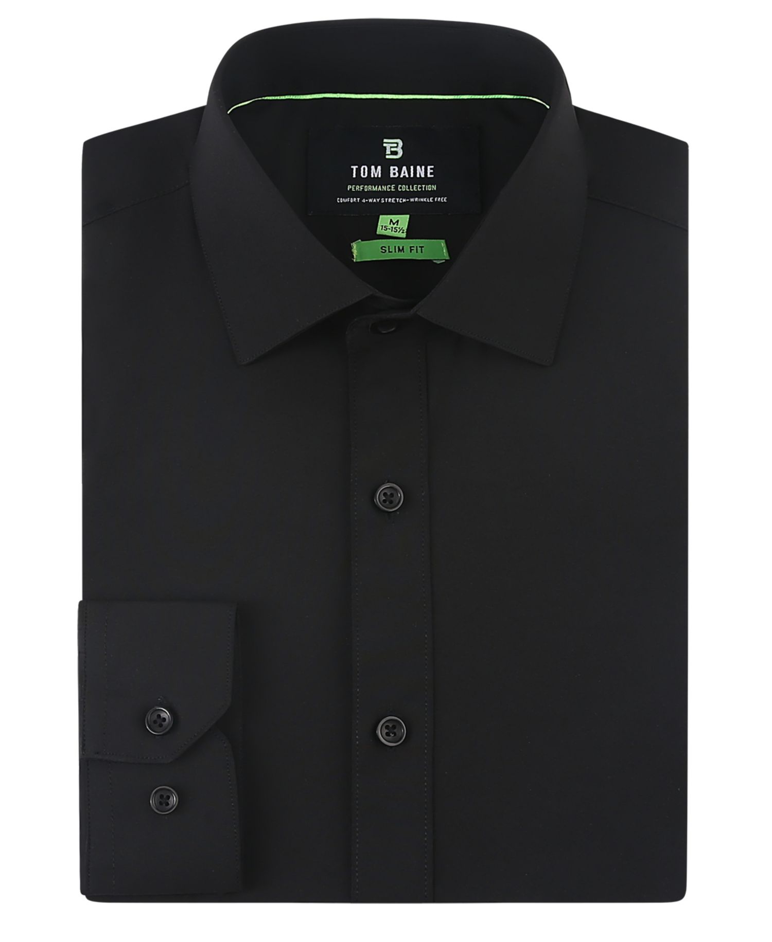 Men Slim Fit Four Way Stretch Solid Dress Shirt