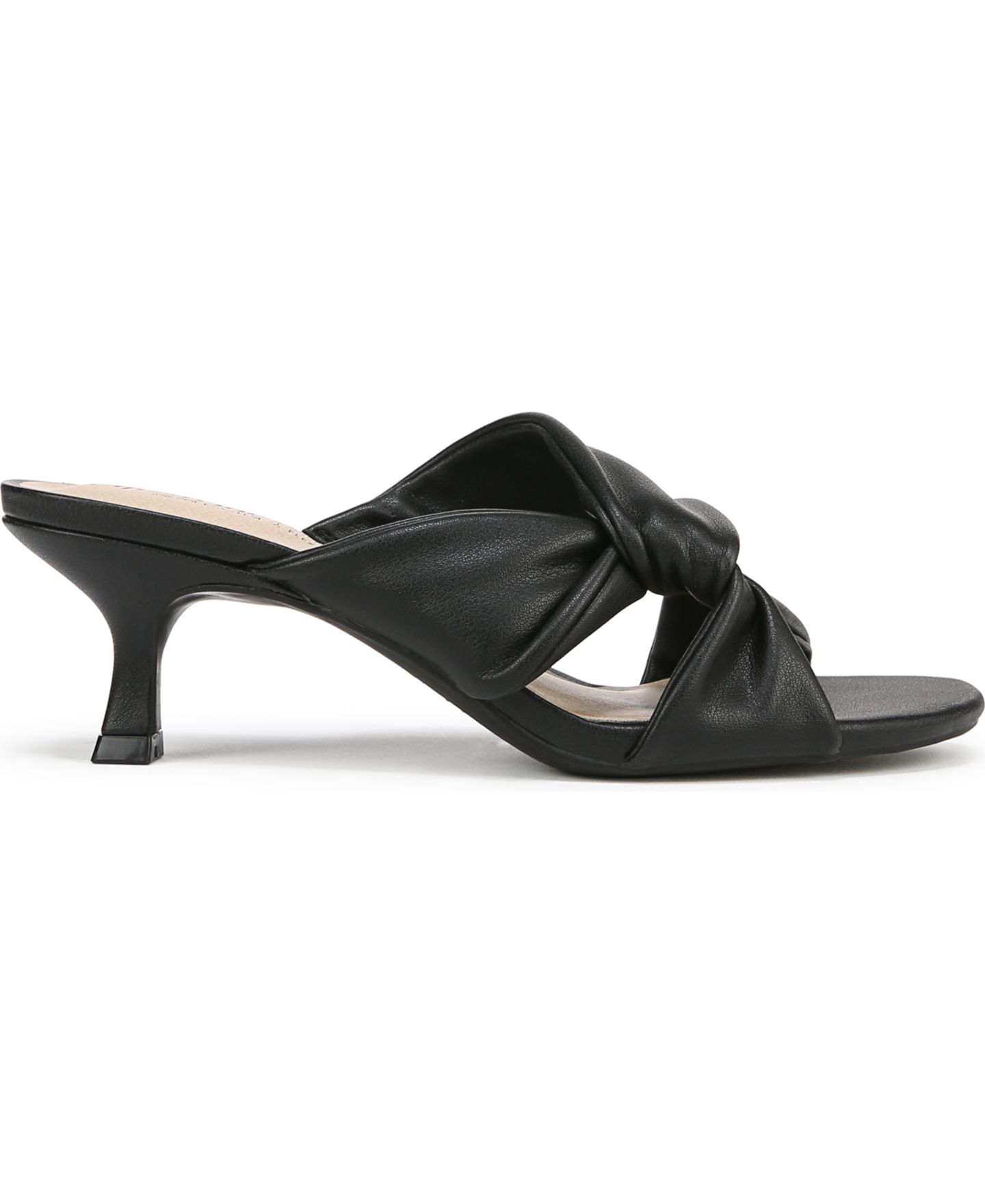 Женские сандалии LifeStride Nori Slide Kitten Heel, цвет: Чёрная искусственная кожа — фото 2