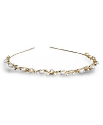 Thin Embellished Headband - Gem Leaf