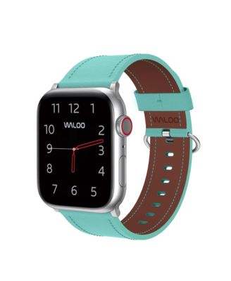 Waloo Classic Leather Band For Apple Watch - Aqua