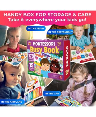 Montessori Busy Book for Toddlers 3-5 Years with Interactive Pages