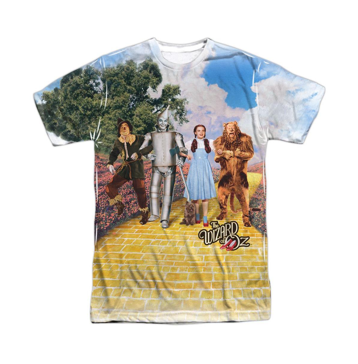 Mens On The Road Short Sleeve Adult Poly Crew Tee / T-Shirt - White