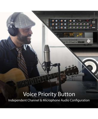 12-Channel Audio Karaoke Bluetooth Amplifier - Stage & Studio Sound Mixer Receiver System with Microphone Talk-Over, MP3/USB/SD/AUX, Rack Mount (6000W MAX)