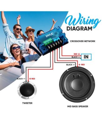 6.5" Three-Way Component Car Speaker System Kit