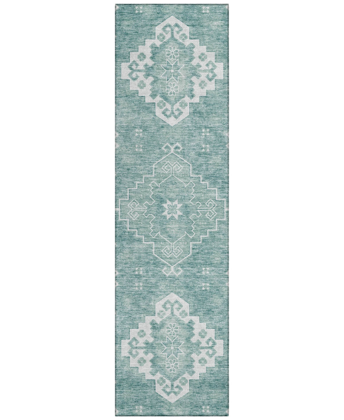 Addison Chantille Acn847 2'3"x7'6" Runner Area Rug In Aqua
