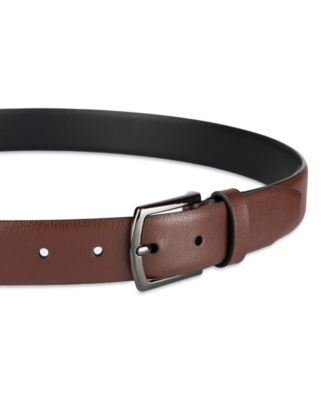 Men's Pebble Grain Feather Edge Dress Belt