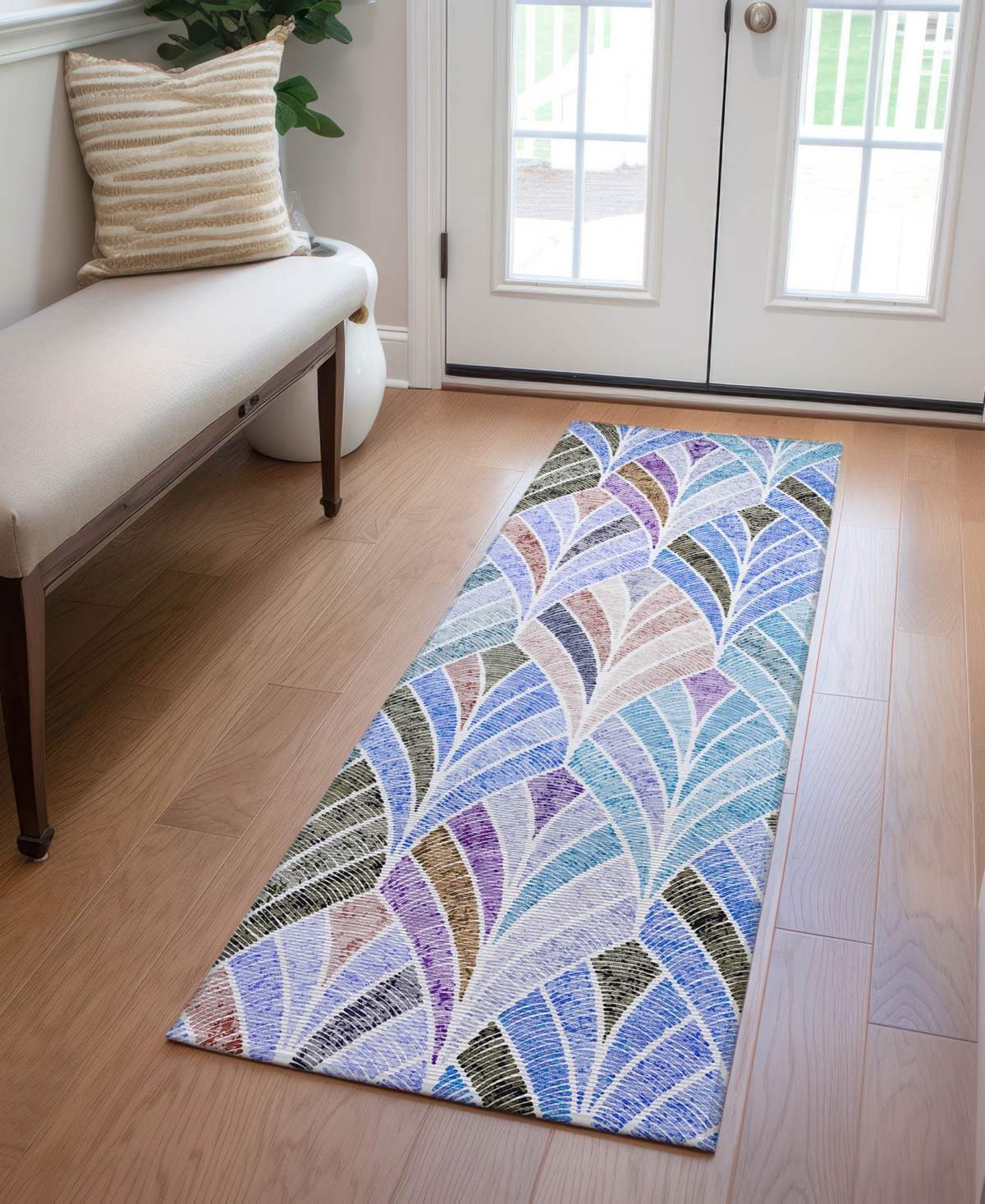 Addison Chantille Acn851 2'3"x7'6" Runner Area Rug In Blue