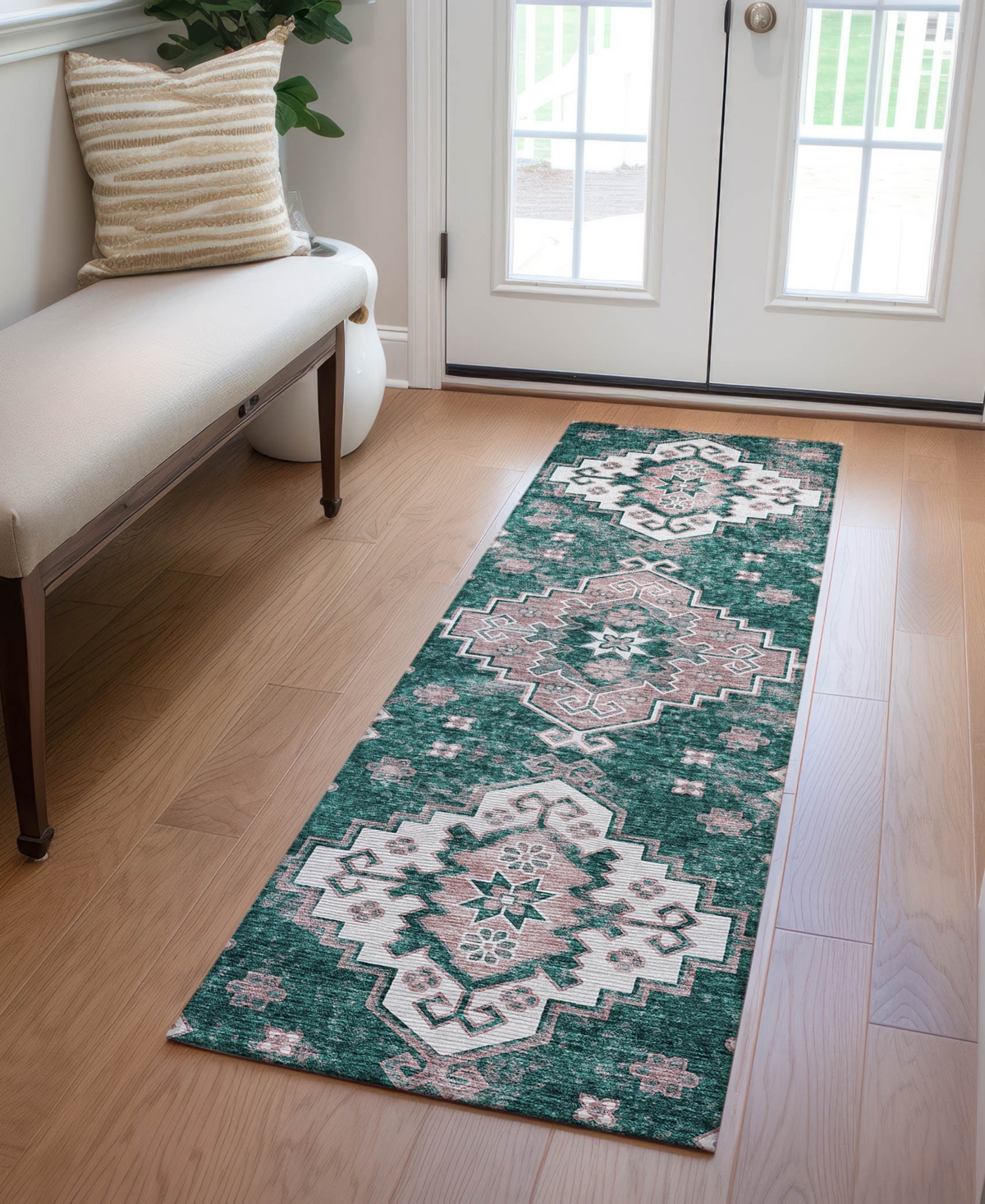 Addison Chantille Acn846 2'3"x7'6" Runner Area Rug In Jade