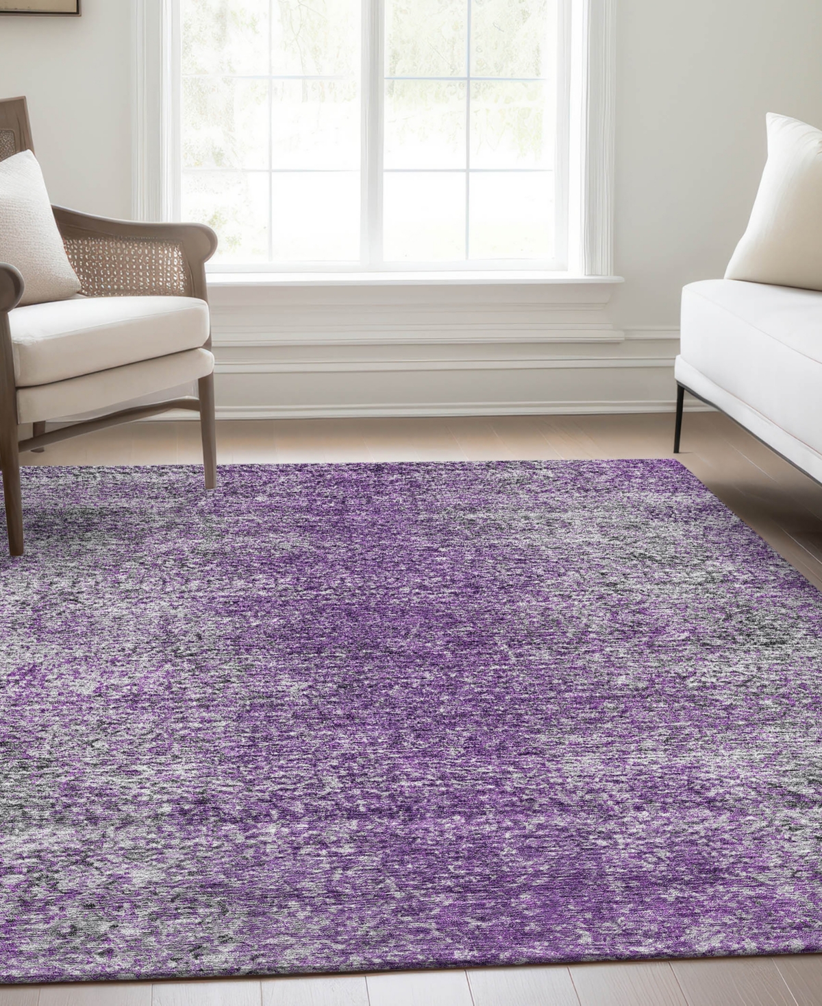 Addison Chantille Acn840 5'x7'6" Area Rug In Plum