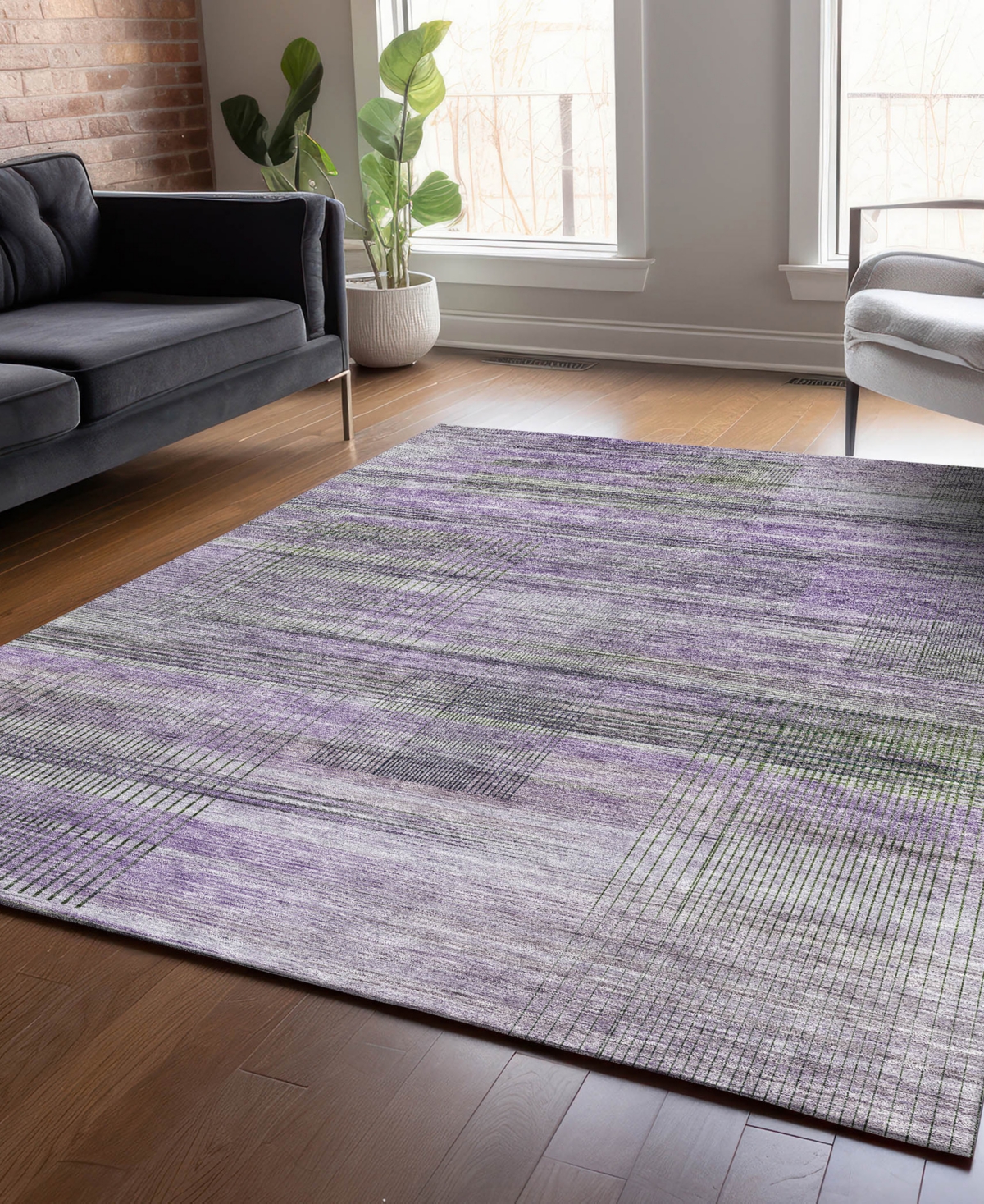Addison Chantille Acn819 8'x10' Area Rug In Purple