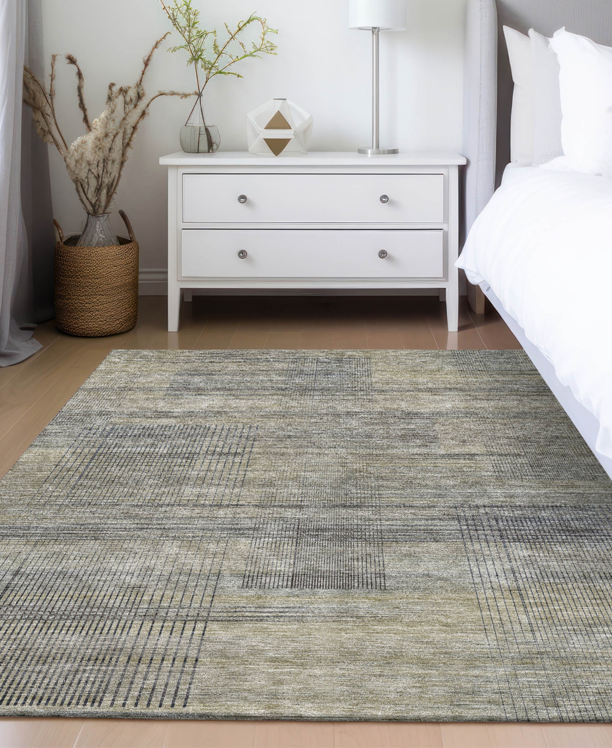 Addison Chantille Acn820 9'x12' Area Rug In Khaki