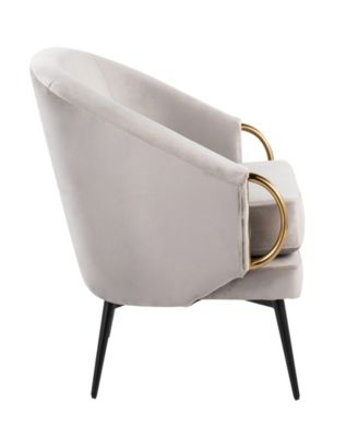 28" Steel Claire Contemporary Glam Accent Chair