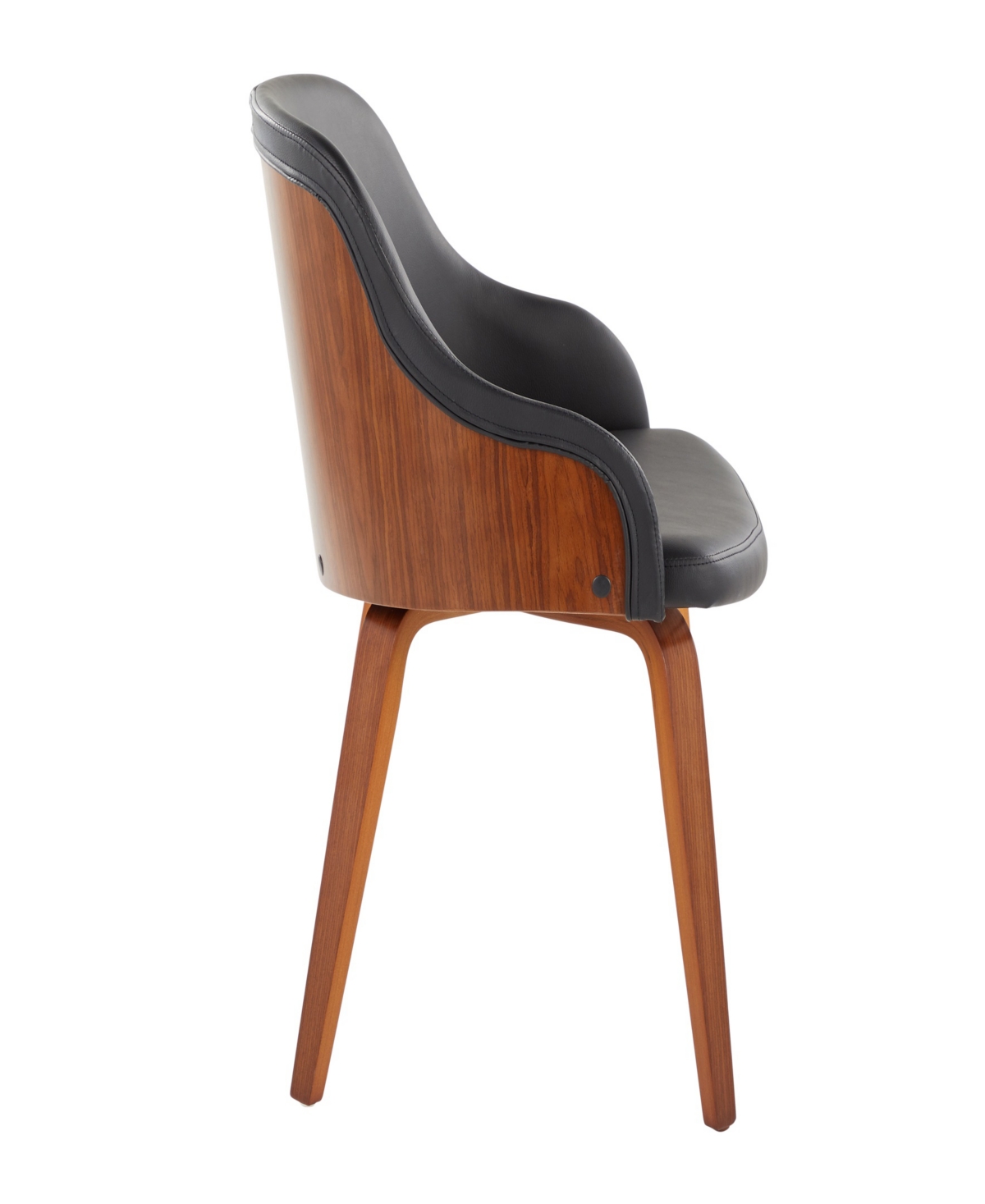 Lumisource 31" Wood Bacci Mid-century Modern Dining Accent Chair In Black