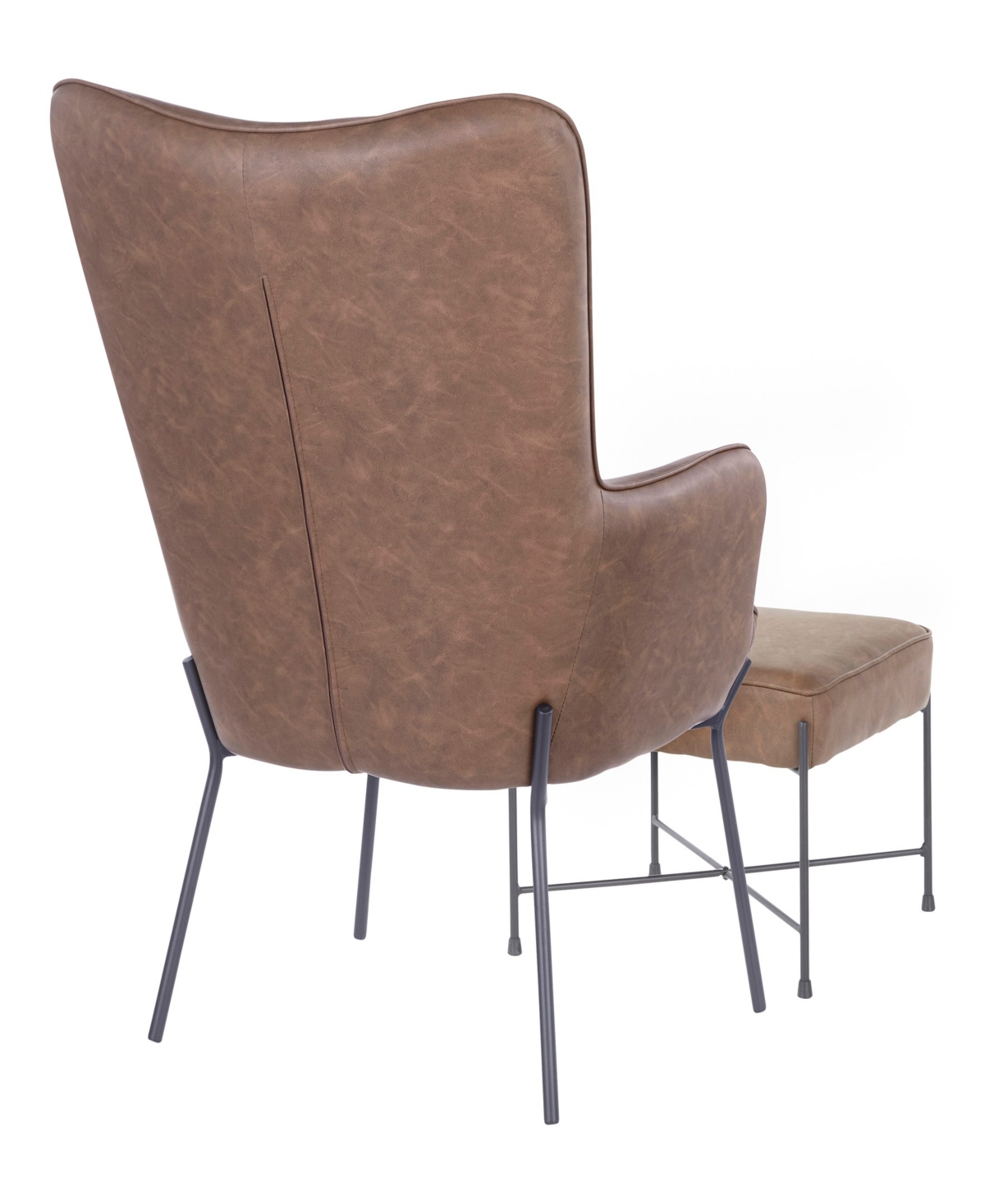 Lumisource 2-pc. Metal Izzy Industrial Lounge Chair And Ottoman Set In Espresso