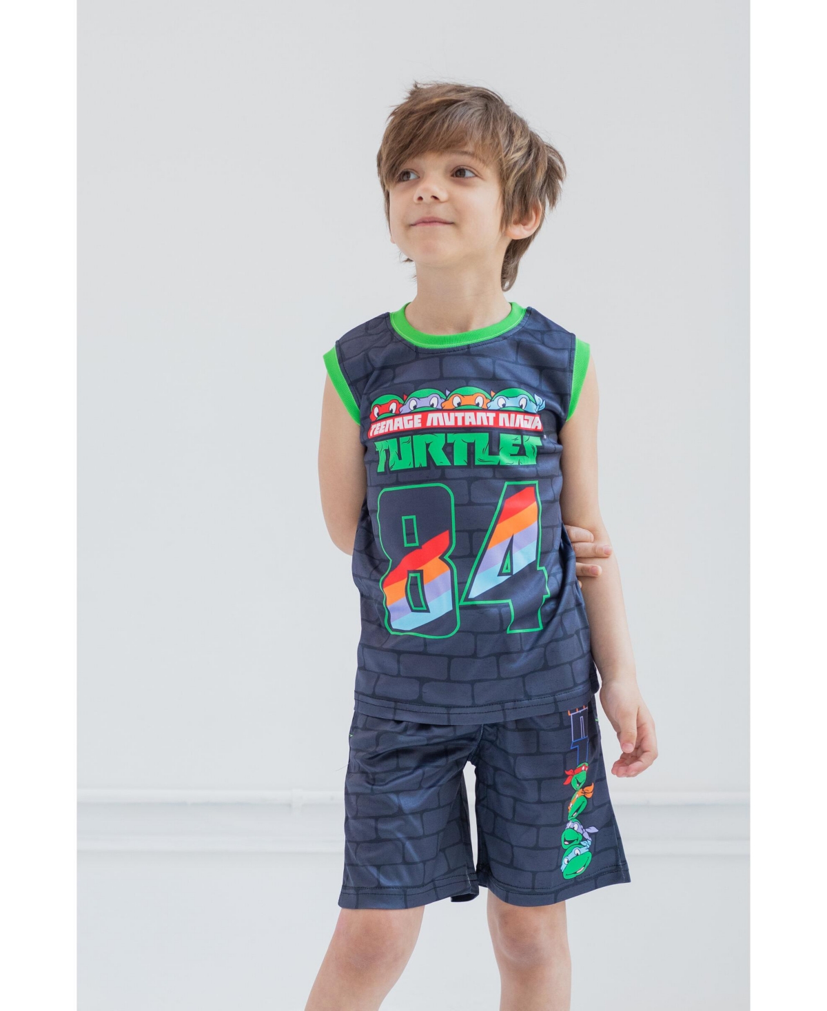 Teenage Mutant Ninja Turtles T-Shirt Tank Top and Shorts 3 Piece Outfit Set