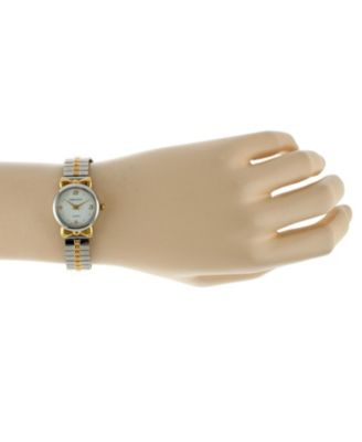 Women's Steel Two Tone Watch with Expansion Stretch Bracelet