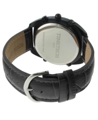 Men's Sport Multi-Function Tachymeter Wrist Watch with Matching Leather Band