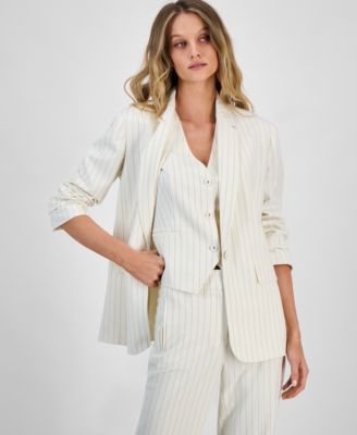 Bar III Women's Pinstriped Jacket, Exclusively at Macy's