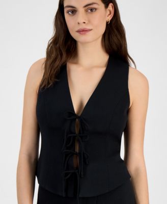 Women's Tie-Front Vest, Exclusively at Macy's