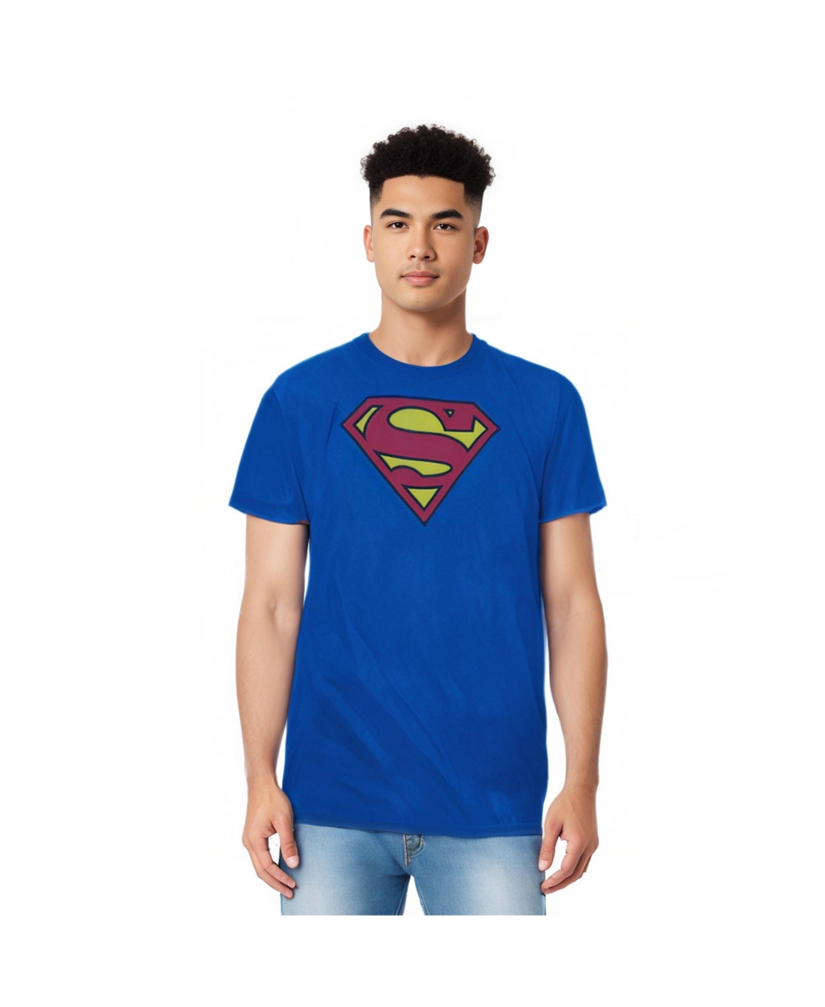 Mens Classic Logo Short Sleeve Adult Tee / T-Shirt - Medium blue