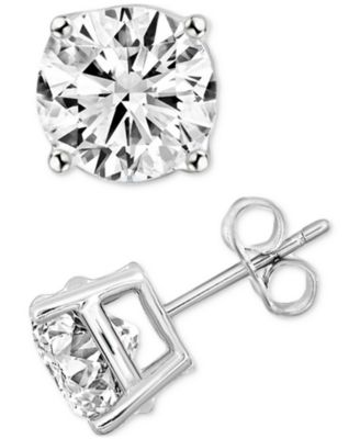 Macy's - IGI Certified Diamond Stud Earrings (4 ct. t.w.) in 14K White Gold