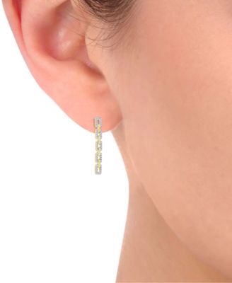 Diamond Link Linear Drop Earrings (1/2 ct. t.w.) in 10k Yellow Gold