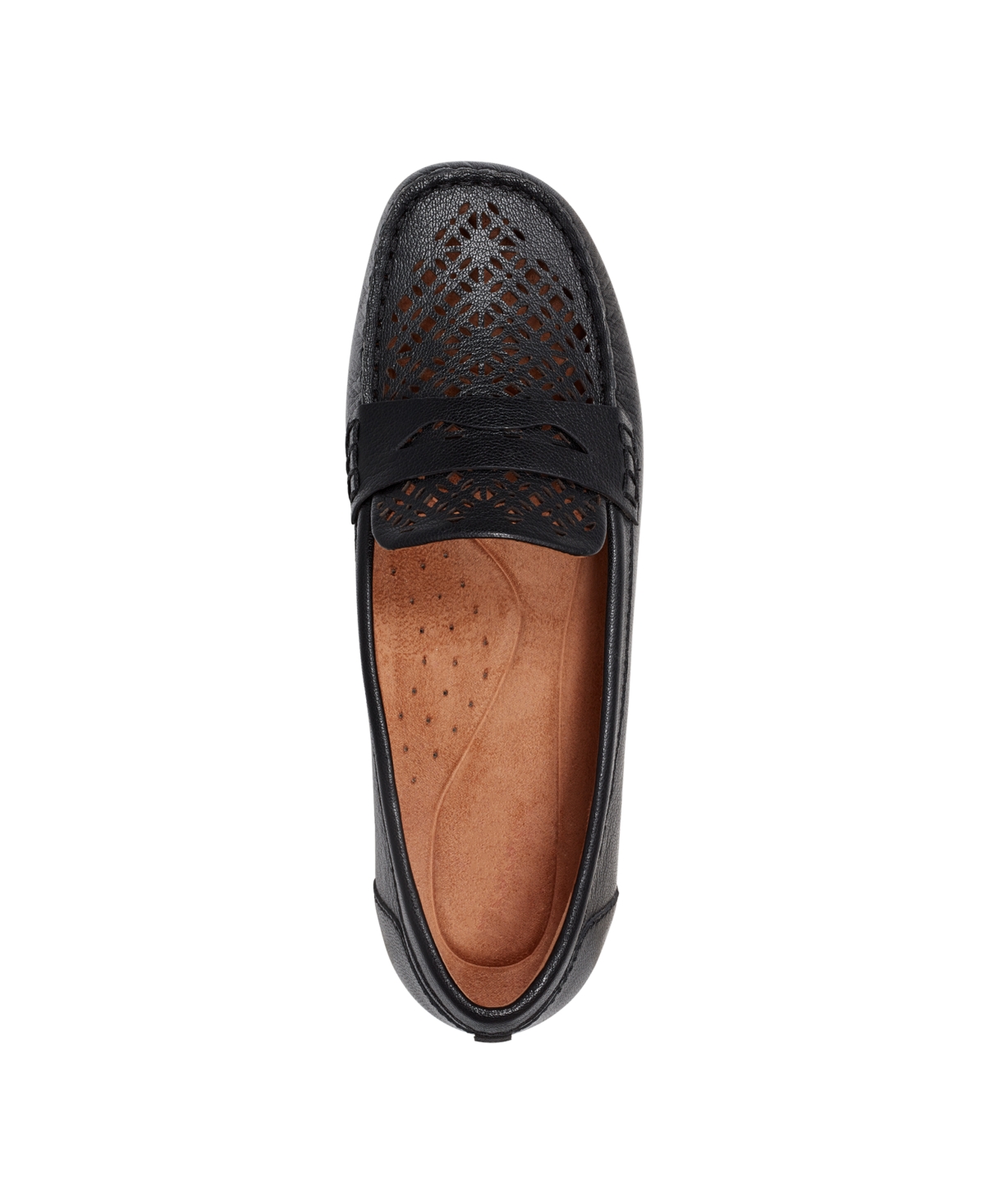 Shop Earth Women's Remi Cutout Slip-on Penny Loafers In Black Leather
