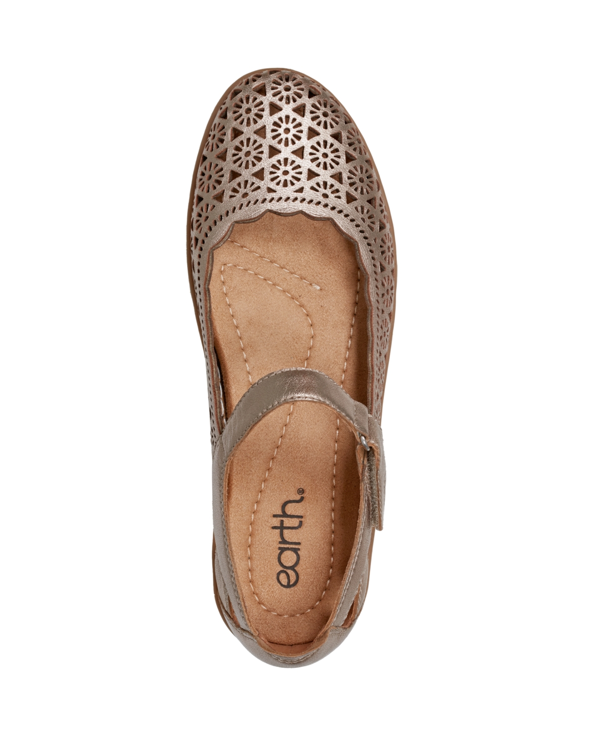 EARTH WOMEN'S LADY PERFORATED MARY JANE FLATS 