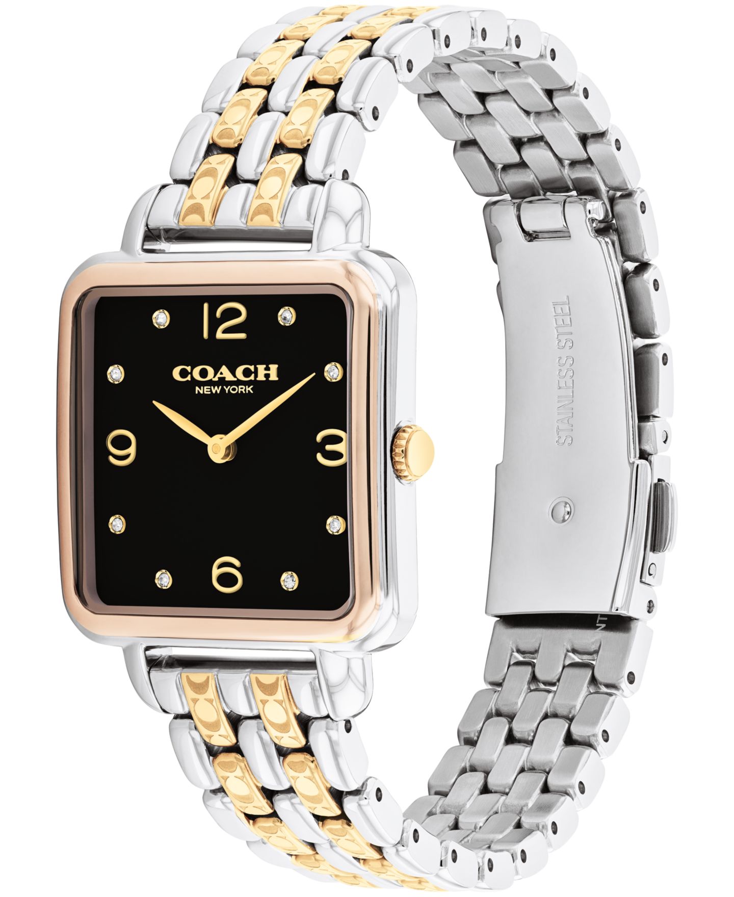 Женские часы COACH Cass Tri-Tone Stainless Steel Bracelet Watch, 28mm — фото 3