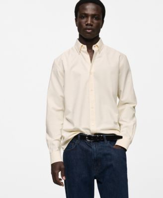 Men's Slim-Fit Kodak-Striped Cotton Shirt