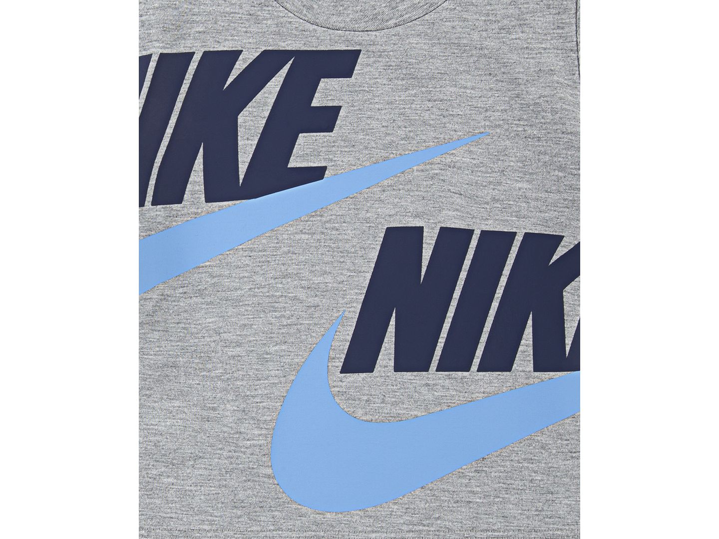 Детский комплект Nike Split Futura: футболка и шорты, 2 предмета, цвет: Серый / Тёмно-синий — фото 3