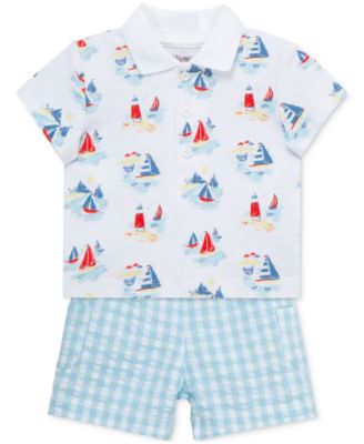 Baby Boys Breezy Cotton Polo Shirt & Shorts, 2 Piece Set