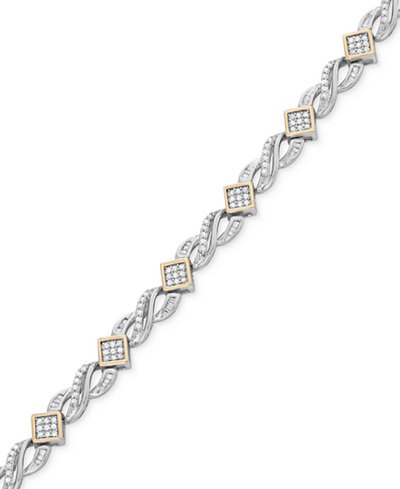 Wrapped In Love™ Diamond Infinity Bracelet (1 ct. t.w.) in 14k Gold and Sterling Silver