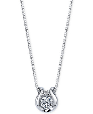 Sirena Diamond Accent Pendant Necklace in 14k White Gold - Macy's