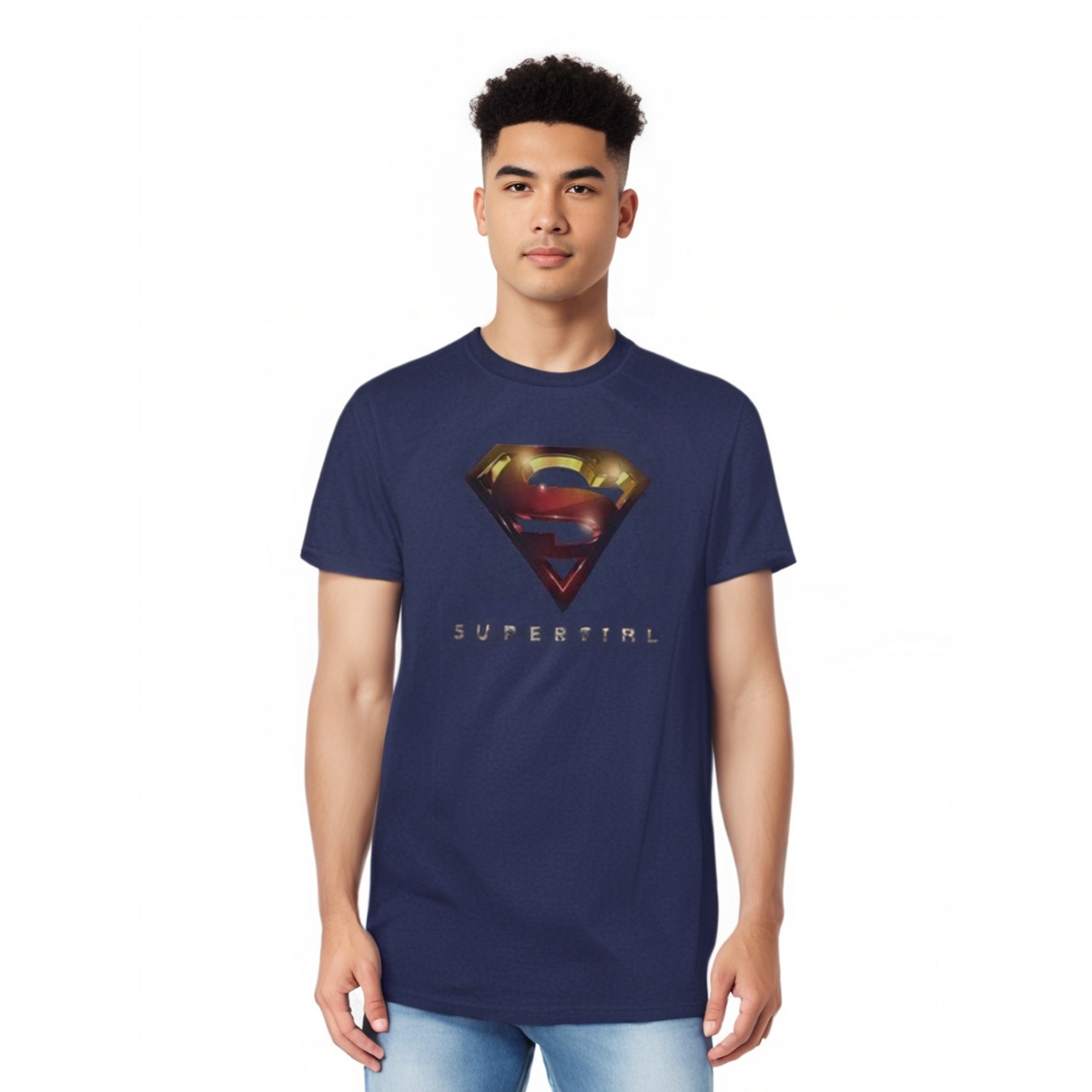 Mens Logo Glare Adult Heather Tee / T-Shirt - Navy
