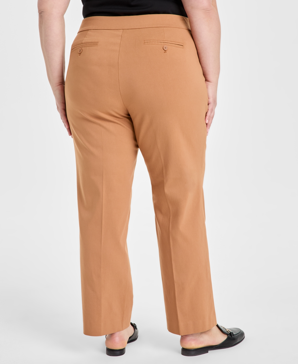 JM COLLECTION PLUS SIZE CURVY-FIT STRAIGHT-LEG PANTS, EXCLUSIVELY AT MACY'S 