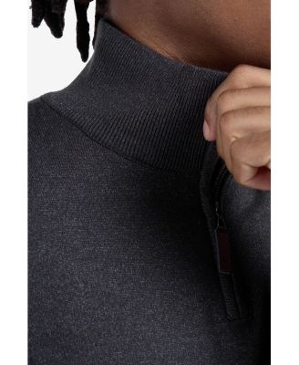 Men's Quarter Zip Mock Neck Sweater